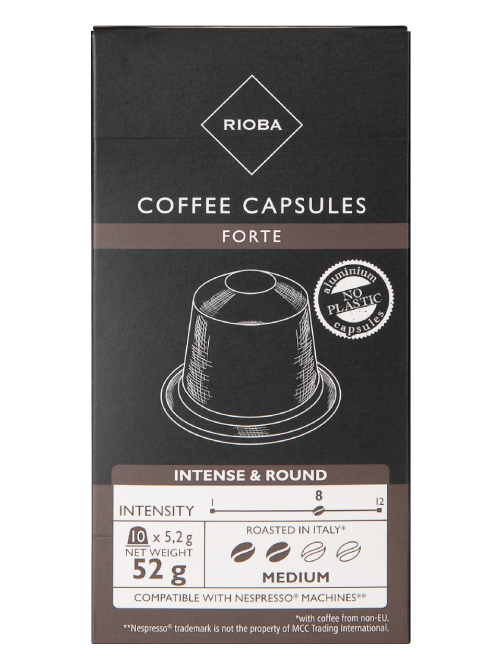 RIOBA Кофе в капсулах Forte для кофемашин Nespresso 10шт, 52г