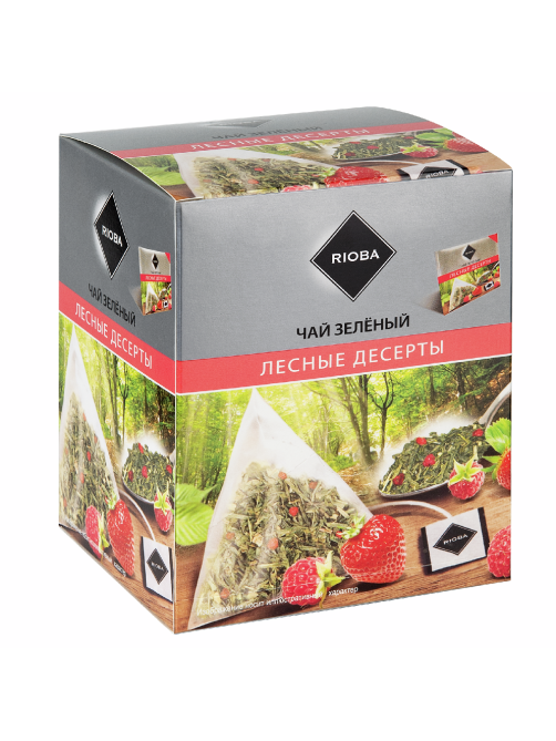 RIOBA Чай Лесные Десерты зеленый (2г х 20шт), 40г