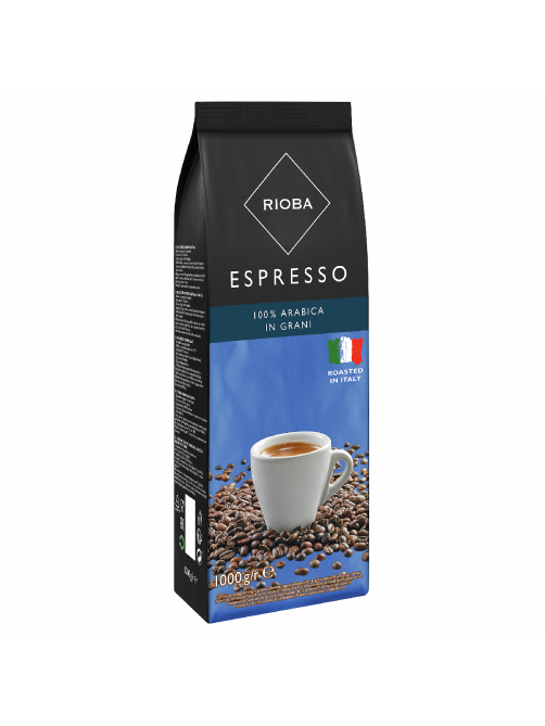 RIOBA Кофе в зернах натуральный жареный 100% арабика Espresso, 1кг