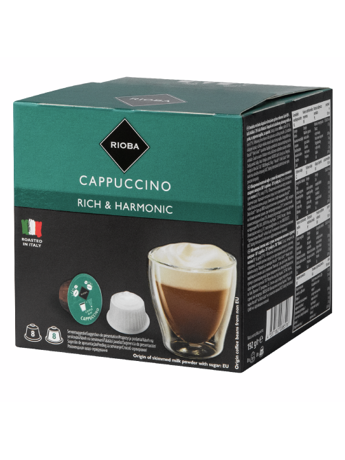 RIOBA Кофе в капсулах Dolce Gusto Cappuccino 8 порций 16 капсул, 168г