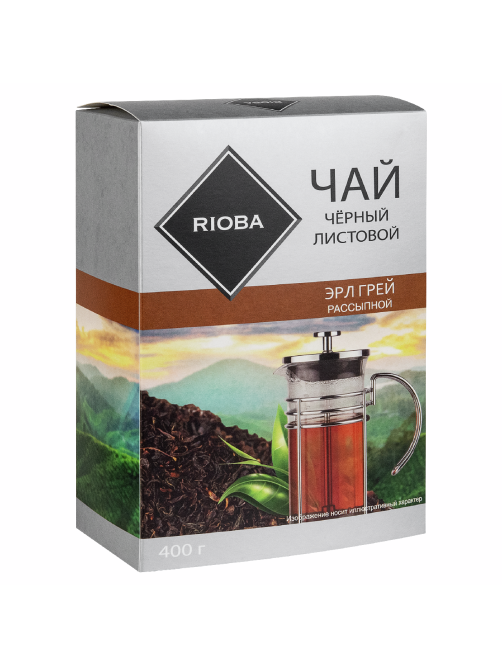 RIOBA Чай черный листовой Эрл Грей, 400г
