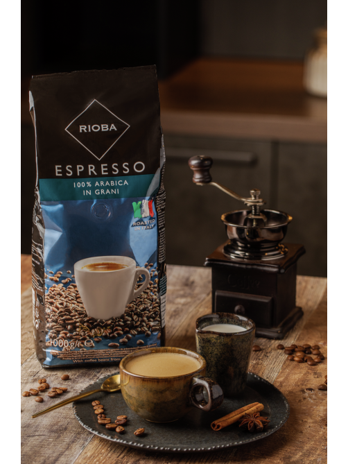 RIOBA Кофе в зернах натуральный жареный 100% арабика Espresso, 1кг