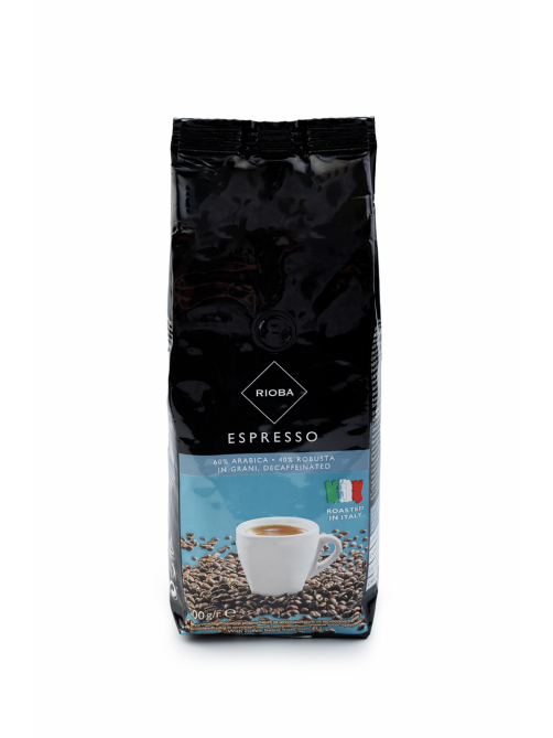 RIOBA Кофе Espresso Decaffeeinated без кофеина в зернах, 500г