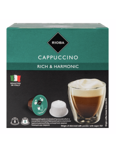 RIOBA Кофе в капсулах Dolce Gusto Cappuccino 8 порций 16 капсул, 168г