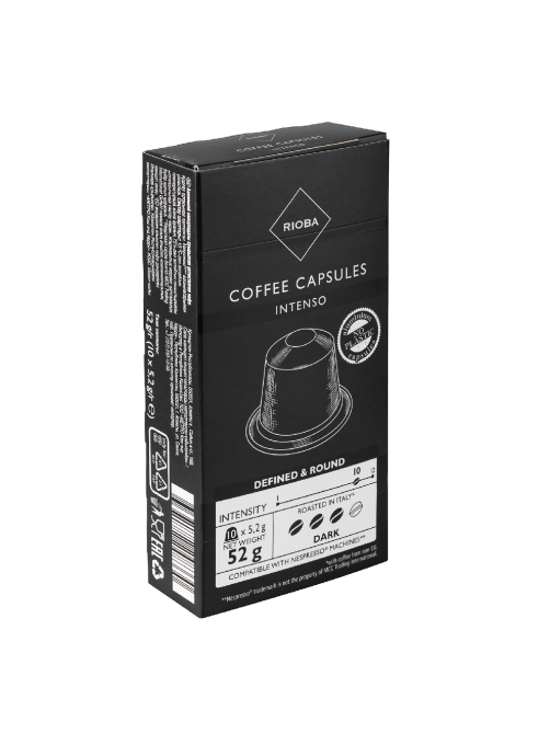 RIOBA Кофе в капсулах Intenso для кофемашин Nespresso 10шт, 52г