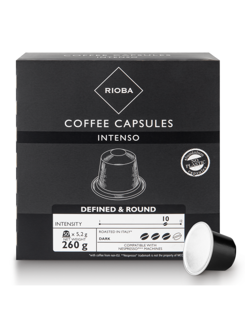 RIOBA Кофе в капсулах Intenso для кофемашин Nespresso 50шт, 260г