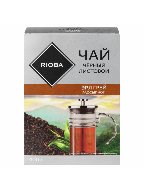 RIOBA Чай черный листовой Эрл Грей, 400г