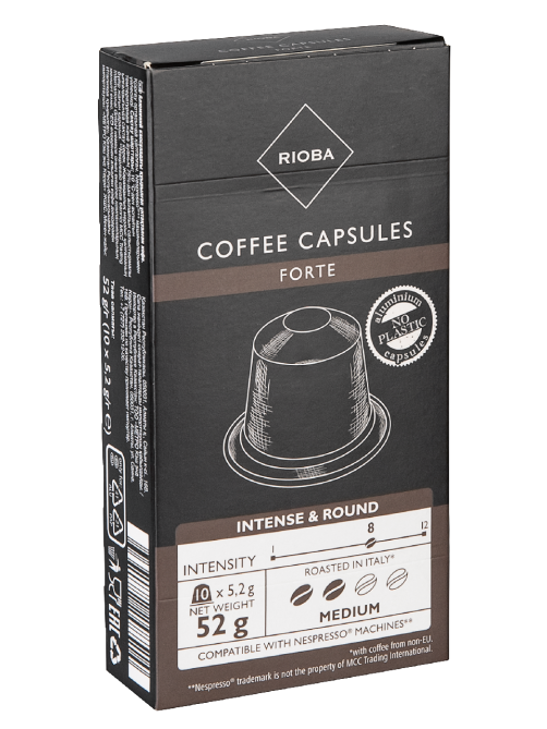 RIOBA Кофе в капсулах Forte для кофемашин Nespresso 10шт, 52г