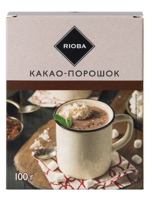 RIOBA какао-порошок натуральный, 100г