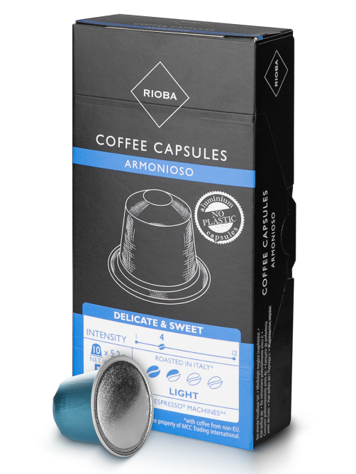 RIOBA Кофе в капсулах Armonioso для кофемашин Nespresso 10шт, 52г