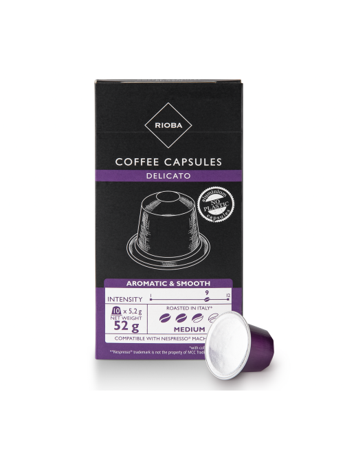 RIOBA Кофе в капсулах Delicato для кофемашин Nespresso 10шт, 52г