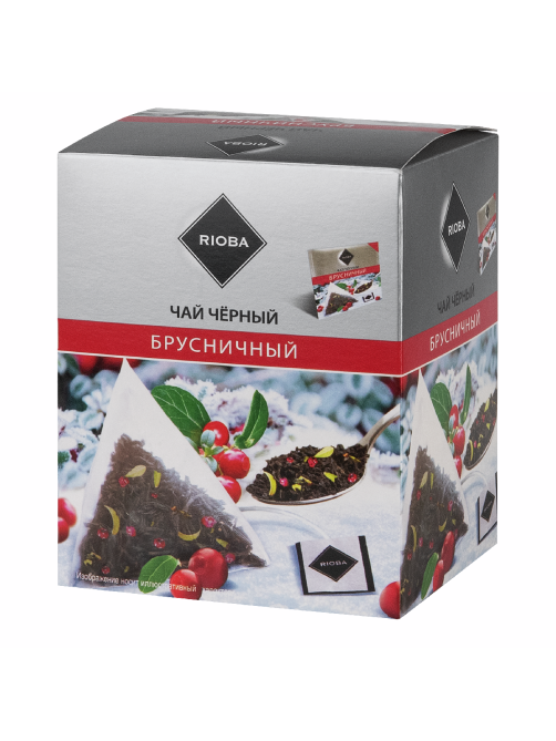 RIOBA Чай черный Брусничный (2г х 20шт), 40г