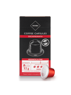 RIOBA Кофе в капсулах Decaff без кофеина для кофемашин Nespresso 10шт, 52г