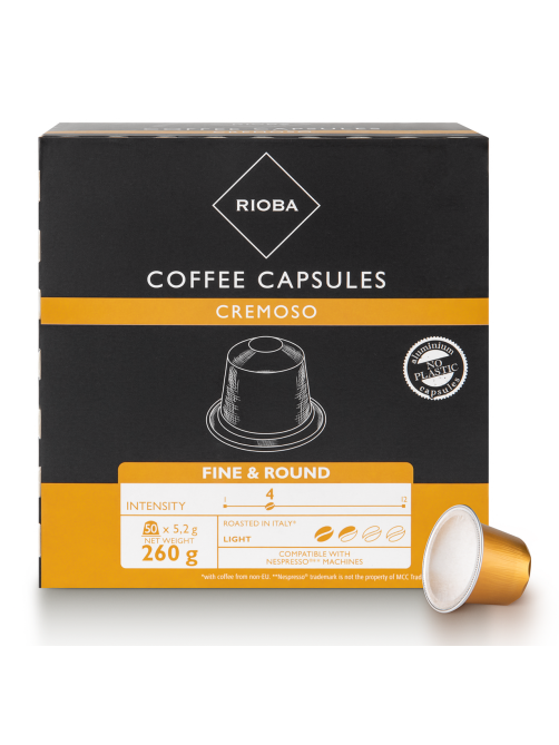 RIOBA Кофе в капсулах Cremoso для кофемашин Nespresso 50шт, 260г