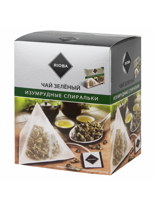 RIOBA Чай зеленый Изумрудные спиральки (2г х 20шт), 40г