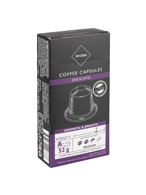 RIOBA Кофе в капсулах Delicato для кофемашин Nespresso 10шт, 52г