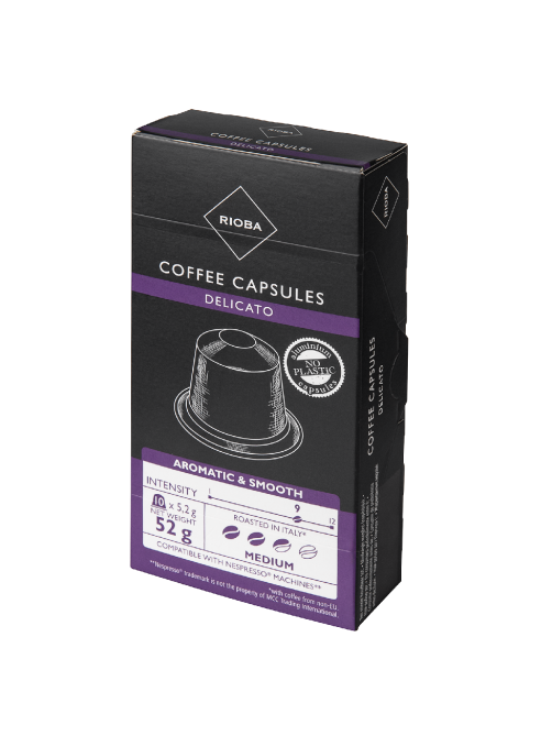 RIOBA Кофе в капсулах Delicato для кофемашин Nespresso 10шт, 52г