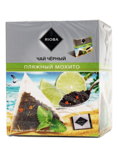 RIOBA Чай Пляжный мохито черный (2г х 20шт), 40г