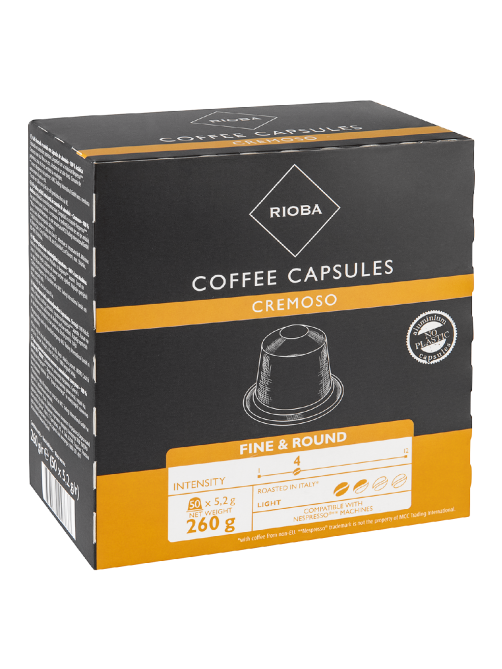 RIOBA Кофе в капсулах Cremoso для кофемашин Nespresso 50шт, 260г