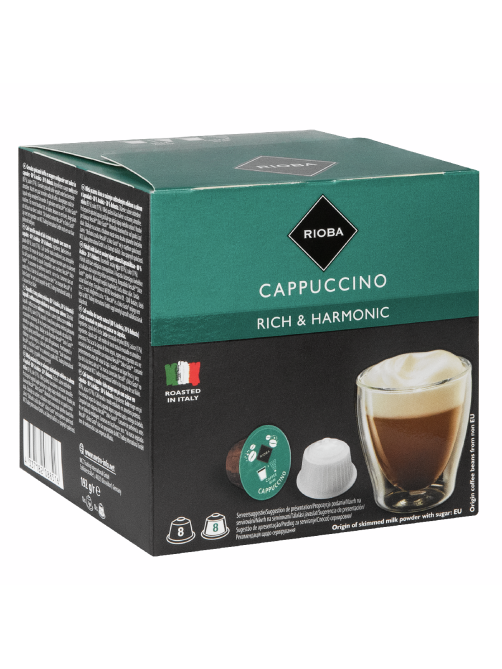RIOBA Кофе в капсулах Dolce Gusto Capuccino 8 порций 16 капсул, 168г х 3 шт
