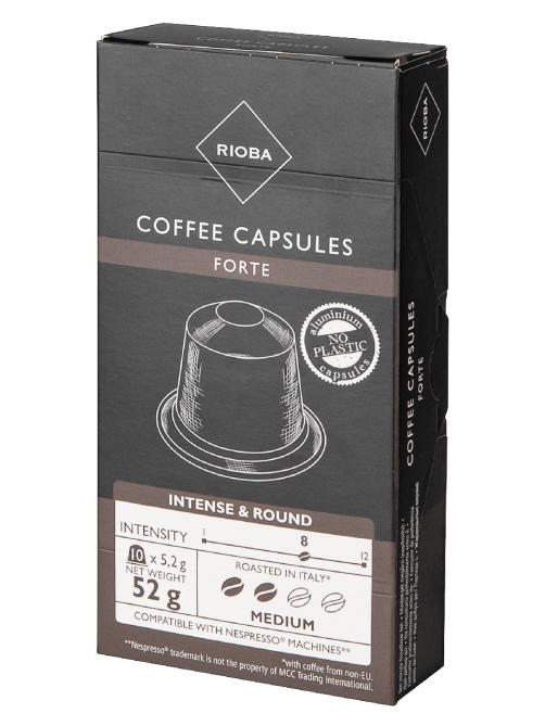 RIOBA Кофе в капсулах Forte для кофемашин Nespresso 10шт, 52г