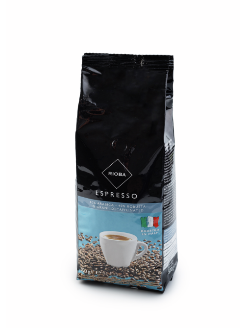 RIOBA Кофе Espresso Decaffeeinated без кофеина в зернах, 500г