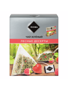 RIOBA Чай Лесные Десерты зеленый (2г х 20шт), 40г