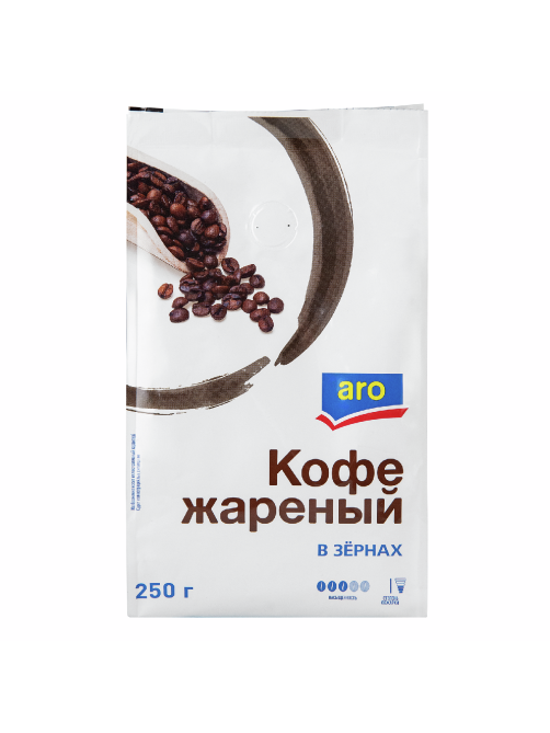 aro Кофе жареный зерновой, 250г