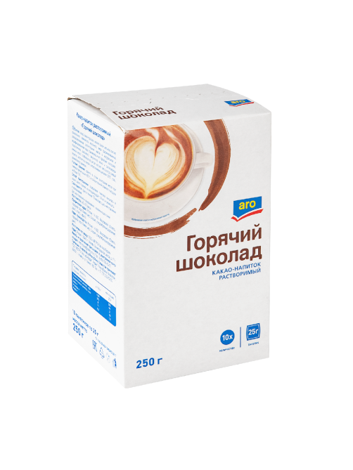aro Горячий шоколад растворимый пакетированный, 250г