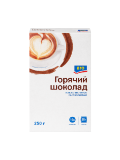 aro Горячий шоколад растворимый пакетированный, 250г