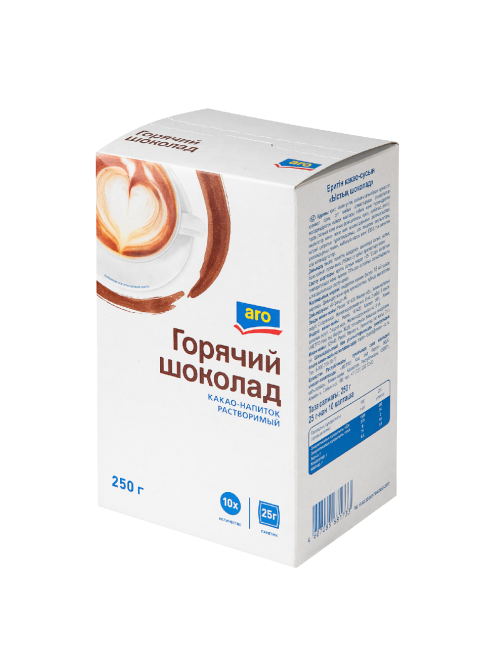 aro Горячий шоколад растворимый пакетированный, 250г