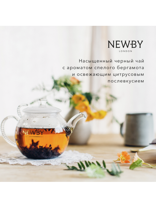 Чай Newby Earl Grey черный (2г x 50шт), 100г