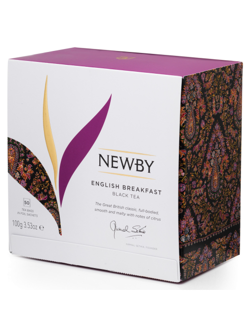 Чай Newby English Breakfast черный (2г x 50шт), 100г