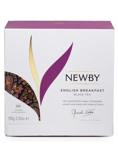 Чай Newby English Breakfast черный (2г x 50шт), 100г