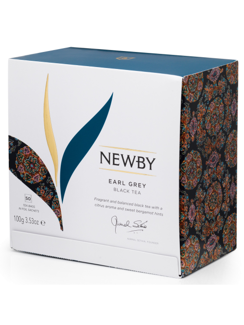 Чай Newby Earl Grey черный (2г x 50шт), 100г