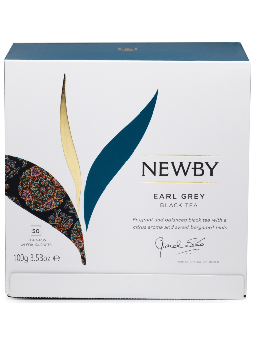 Чай Newby Earl Grey черный (2г x 50шт), 100г