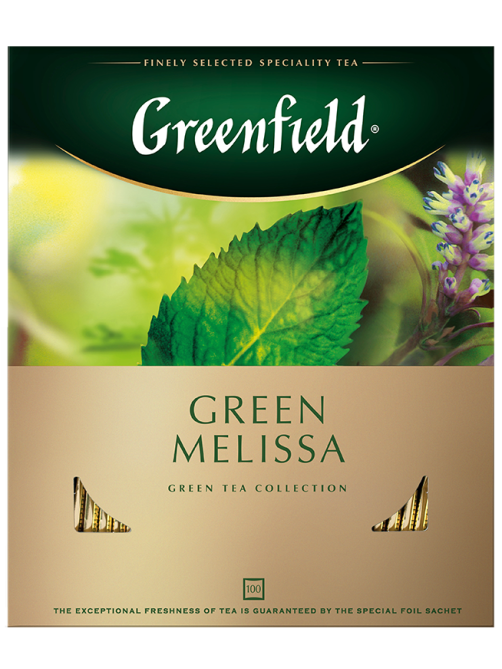 Чай Greenfield Green Melissa зеленый (1.5г х 100шт), 150г
