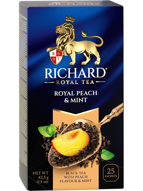 Чай Richard черный персик-мята (1.7г x 25шт), 43г