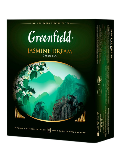 Чай Greenfield Jasmine Dream зеленый (2г х 100шт), 200г