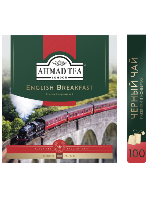 Чай Ahmad Tea English Breakfast черный (2г x 100шт), 200г