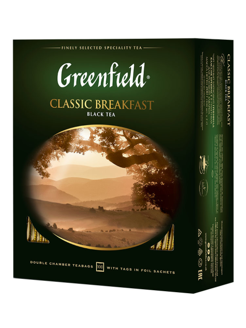 Чай Greenfield Classic Breakfast черный (2г х 100шт), 200г