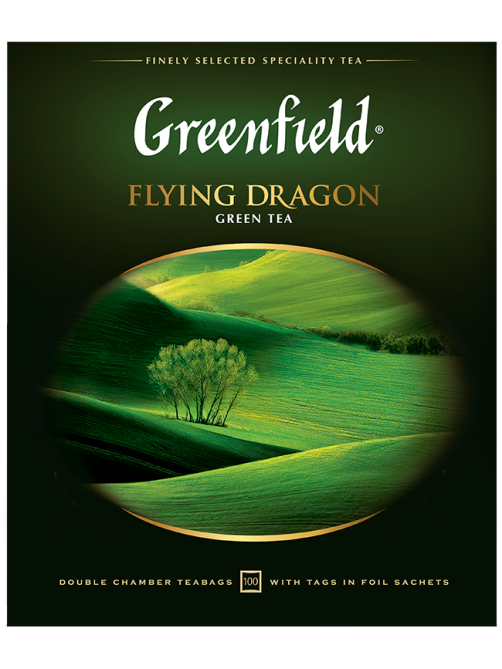 Чай Greenfield Flying Dragon зеленый (1.8г х 100шт), 180г