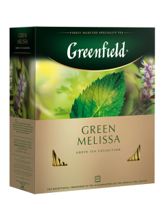Чай Greenfield Green Melissa зеленый (1.5г х 100шт), 150г
