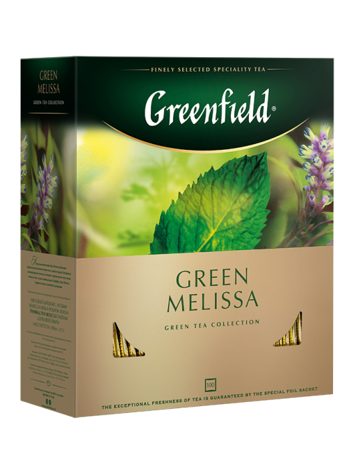 Чай Greenfield Green Melissa зеленый (1.5г х 100шт), 150г