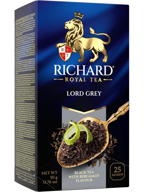 Чай Richard Lord Grey черный байховый в саше (2г х 25шт), 50г