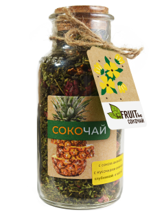 Чай зеленый Befruitbe Сокочай с ананасом, клубникой и мятой, 130г