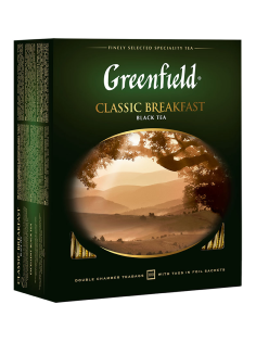 Чай Greenfield Classic Breakfast черный (2г х 100шт), 200г