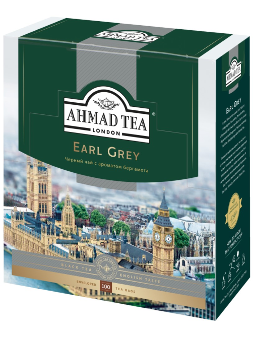 Чай Ahmad Tea Earl Grey черный с бергамотом (2г x 100шт), 200г