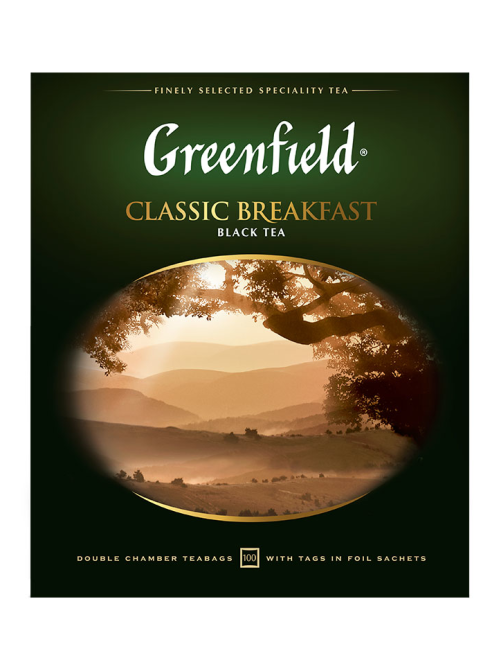 Чай Greenfield Classic Breakfast черный (2г х 100шт), 200г
