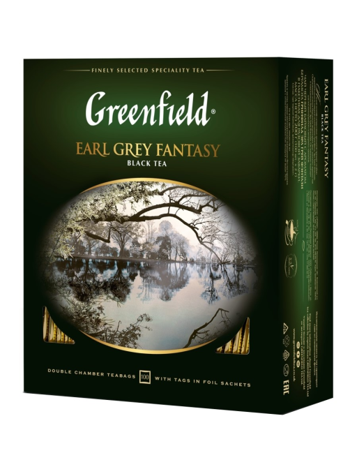 Чай Greenfield Earl Grey Fantasy черный (2г x 100шт), 200г